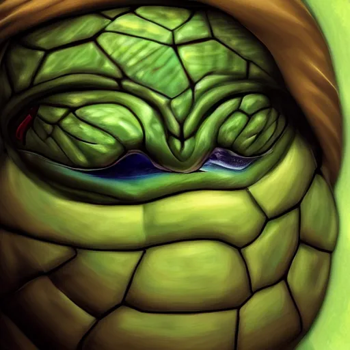 Prompt: arabic person shapeshifting into a turtle, photorealistic, digital art
