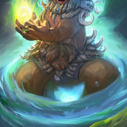 Image similar to earth elemental giant spiral spirit, dust and rock theme, hearthstone art style, epic fantasy card game art