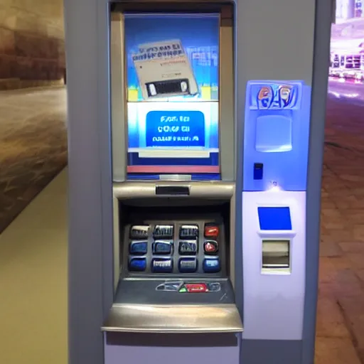 Prompt: crazy ATM machine