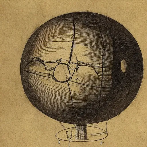 Image similar to anatomical description of a Dysoh Sphere by Leonardo Da Vinci