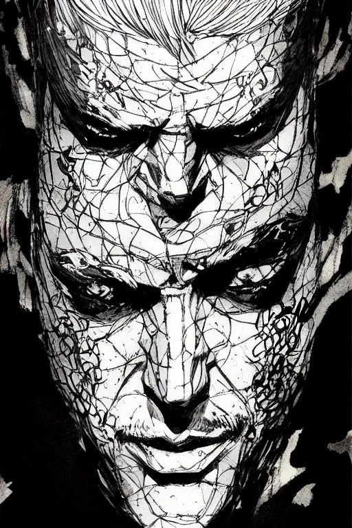 Image similar to portrait of sandman, concept art, sumi - e style, intricate linework, artstation, trending, highly detailed, smooth, focus, art by yoji shinkawa and glenn fabry,