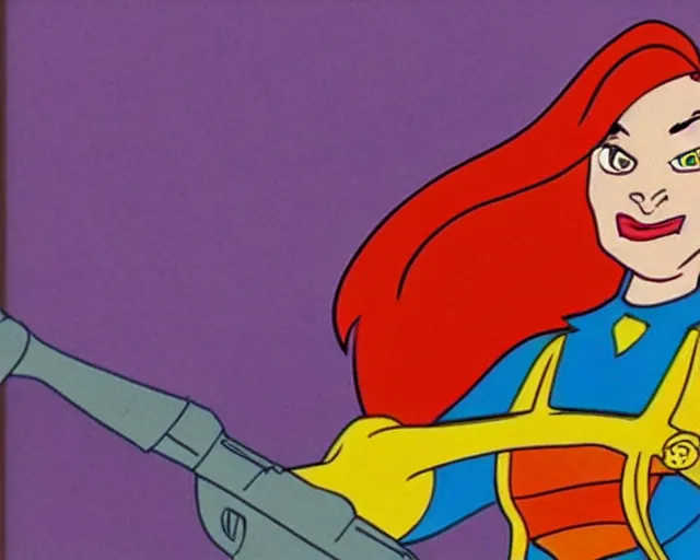 Prompt: Dana Scully on Masters of the Universe (1983), animated cartoon series by Filmation, cel animation, traditional animation