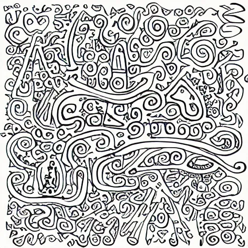 Image similar to doodle art, white background