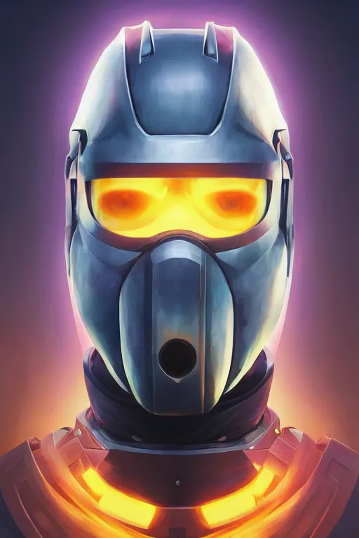 Image similar to epic mask helmet robot ninja portrait stylized as fornite style game design fanart by concept artist gervasio canda, behance hd by jesper ejsing, by rhads, makoto shinkai and lois van baarle, ilya kuvshinov, rossdraws global illumination radiating a glowing aura global illumination ray tracing hdr render in unreal engine 5