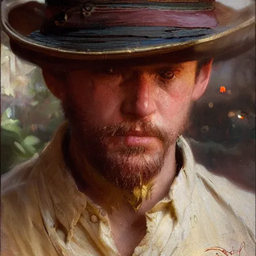 Image similar to detailed cinematic wide shot of short man with recessed chin chantalt tilt weak jawline and bug eyes dirty round face poor clothes smooth, highly detailed sharp focus, photorealistic, ultra realistic, spring light, painting by gaston bussiere, craig mullins, j. c. leyendecker