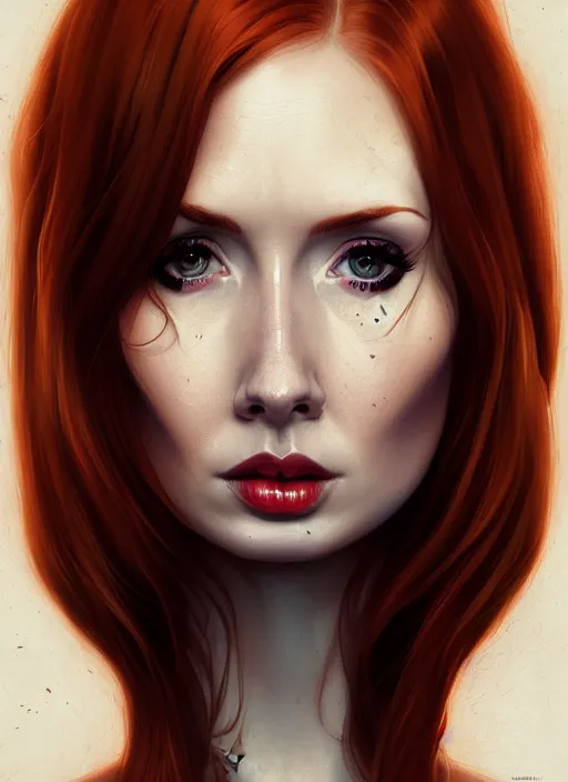 Prompt: Karen Gillan Batgirl, redhead, full body, no mask, symmetrical face symmetrical eyes, illustration, artstation, cinematic lighting, hyperdetailed, cgsociety, 8k, high resolution, Charlie Bowater, Tom Bagshaw, Norman Rockwell, insanely detailed and intricate
