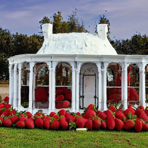 Image similar to a strawberry house