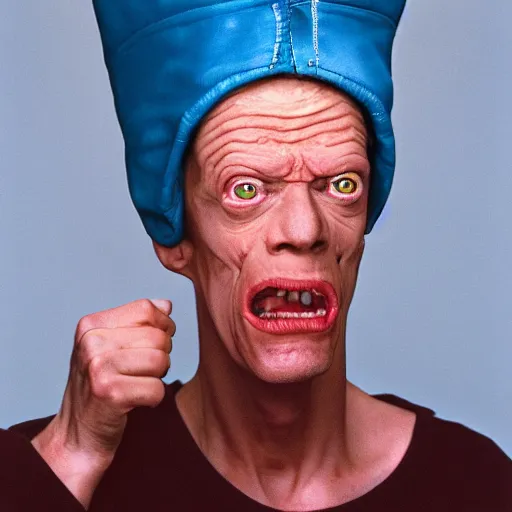 Prompt: uhd candid photo of beavis as cornholio, uhd, photorealistic, correct face, photo by annie leibowitz
