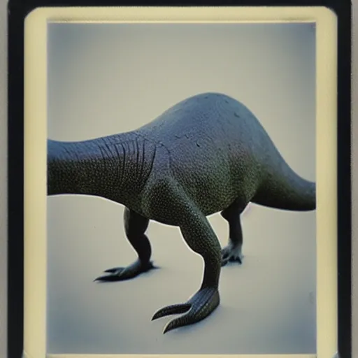 Image similar to polaroid of a dinosaur