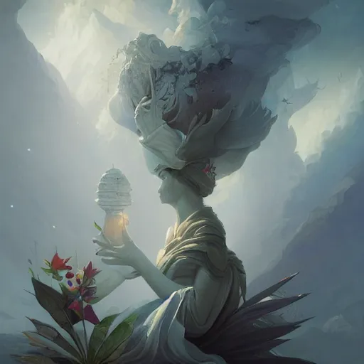Image similar to reaching enlightenment, highly detailed, digital painting, artstation, sharp focus, smooth, concept art, illustration, art by peter mohrbacher and emmanuel shiu and martin johnson heade and bastien lecouffe - deharme