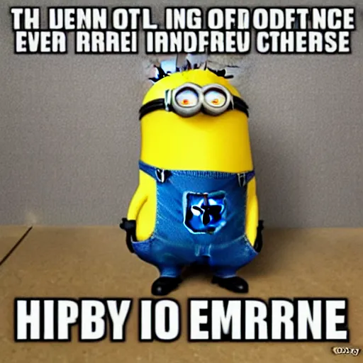 Image similar to friday minion meme office cringe