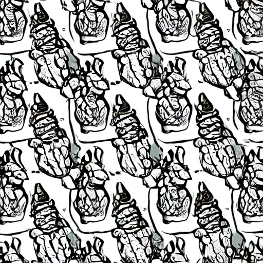 Prompt: hop cones in a pattern, realistic drawing