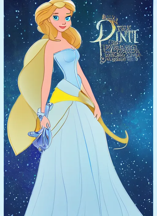 Prompt: Jennifer Lawrence as a Disney Princess, Disney movie, professional illustration, trending on art station, HD,