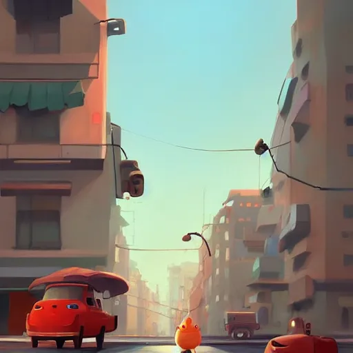 Image similar to goro fujita ilustration sundays hanging out with cars full of a big city, painting by goro fujita, sharp focus, highly detailed, artstation