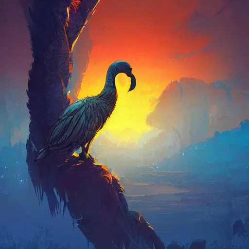 Image similar to a dodo bird, by anato finnstark, by alena aenami, by john harris, by ross tran, by wlop, by andreas rocha