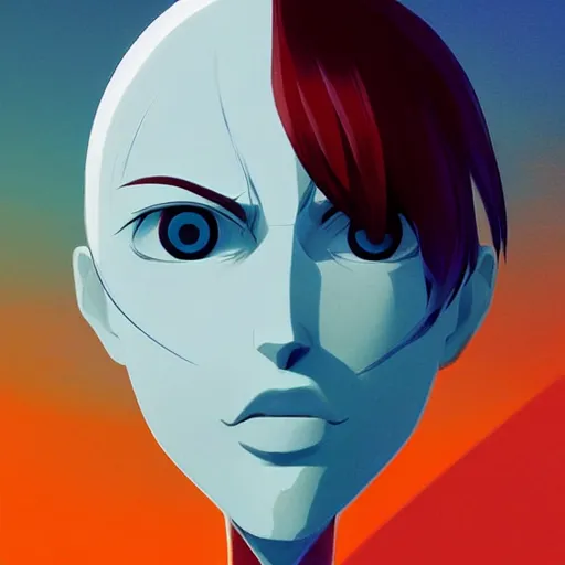 Image similar to face icon stylized minimalist bleach, loftis, cory behance hd by jesper ejsing, by rhads, makoto shinkai and lois van baarle, ilya kuvshinov, rossdraws global illumination