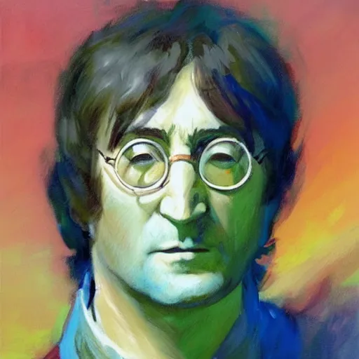 Prompt: greg manchess portrait of john lennon as an insect warrior, fantasy art, very very very beautiful fantasy art, bright colors, final fantasy, unreal engine 5, graceful, elegant, trending on artstation, intricate details, studio ghibli, matte painting, organic painting, bold shapes, street art, greg rutkowski, gaston bussiere, profile picture