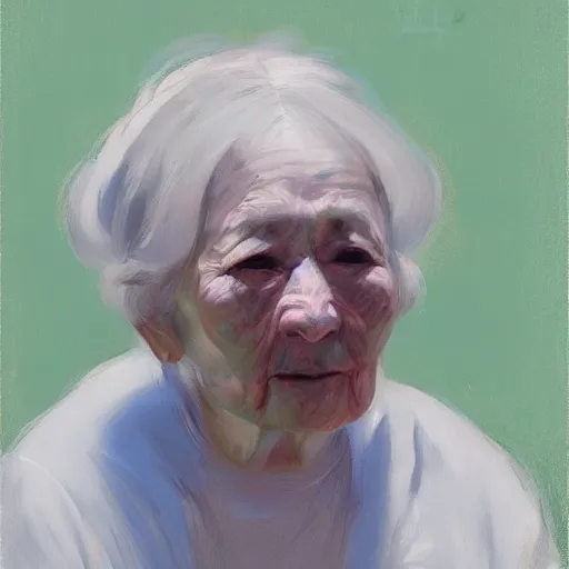 Image similar to yanjun cheng portrait of an old woman