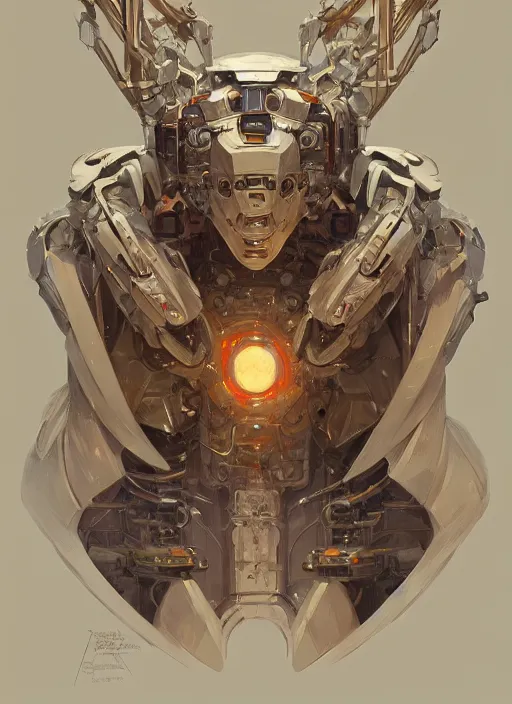 Prompt: portrait of anthropomorphic mecha - weaverbird fork - geographer, intricate, elegant, highly detailed animal monster, digital painting, artstation, concept art, smooth, sharp focus, illustration, art by artgerm and greg rutkowski and alphonse mucha, 8 k