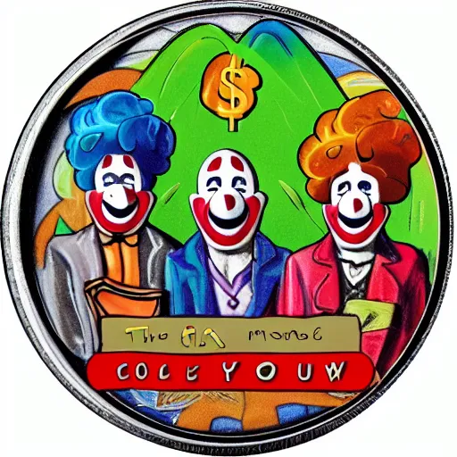 Image similar to The money of clowns, coin