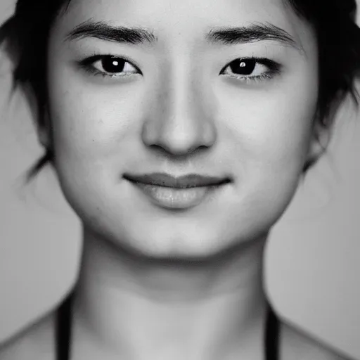 Image similar to close photo portrait of young japanese gabriella papadakis