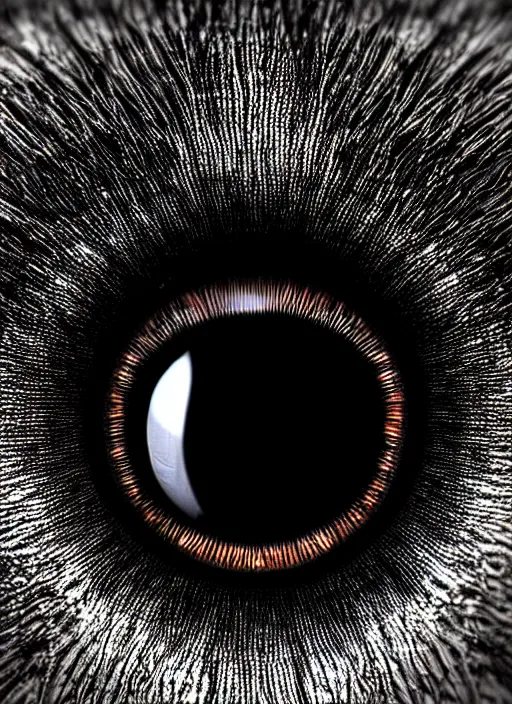 Image similar to macro human eyes!, black centered dot pupil, circle iris ring, happy smiling human eyes, round iris textures, eyelashes, tired half closed, advanced art, art styles mix, from wikipedia, wet eye relections, hd macro photograph, montage of grid shapes