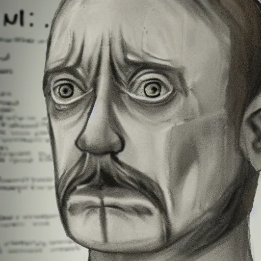 Image similar to adolph hitler from rusty lake : roots ( 2 0 1 6 videogame ), very detailed face,