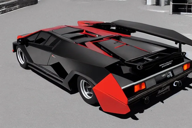 Image similar to wish. com version of a lamborghini countach