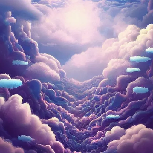 Image similar to this is a beautiful surreal scenery artwork from pixiv. it includes which is from a series of let me live as a cloud computing. insanely detailed, artstation!! pixiv!! infinitely detailed