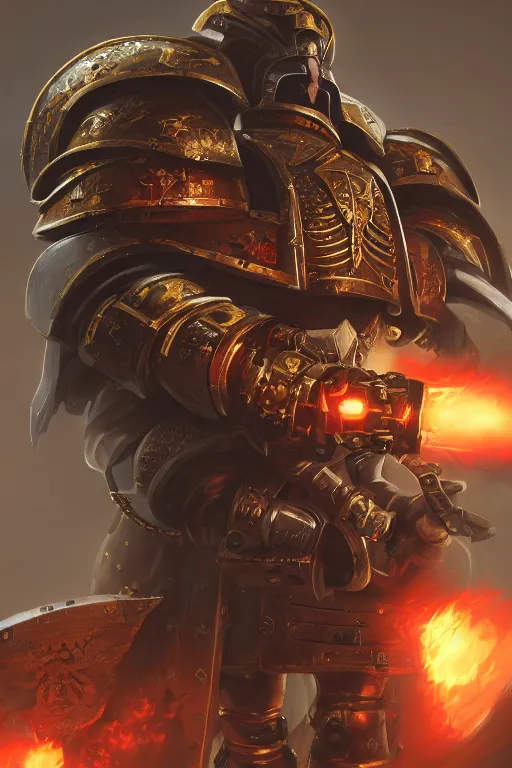 Image similar to armor portrait heros warhammer 4 0 k horus heresy fanart - the primarchs emperor by johannes helgeson animated with vfx concept artist & illustrator global illumination ray tracing hdr fanart arstation zbrush central hardmesh 8 k octane renderer comics stylized