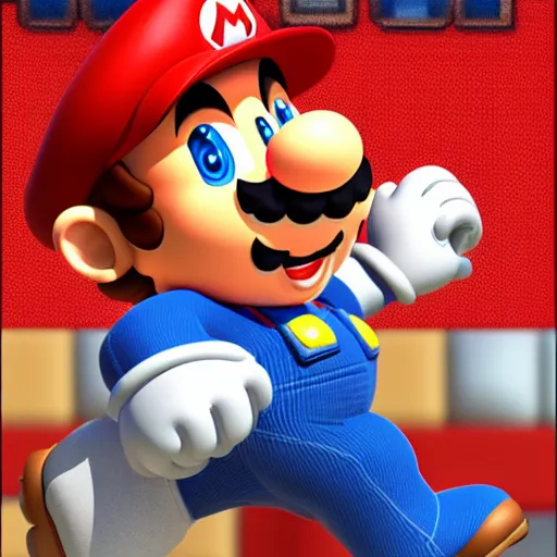 Image similar to super mario as a real looking human, real life, highly detailed, shot on iphone 1 3, photorealistic