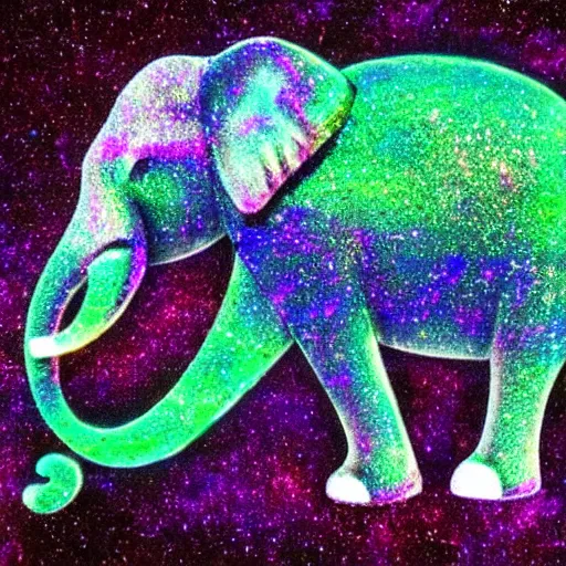 Image similar to a holographic elephant in the style of max loeffler