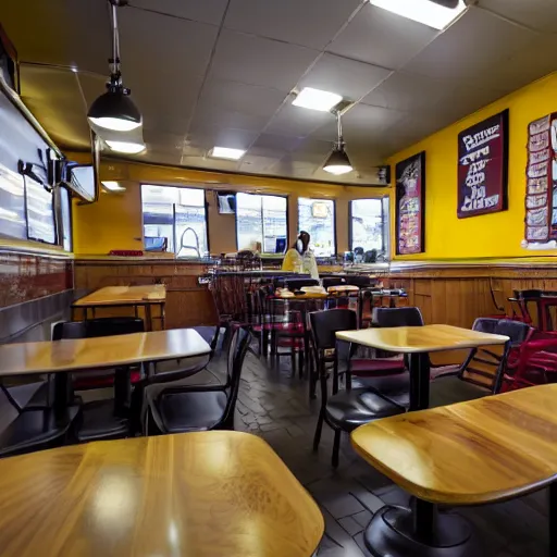 Image similar to first person perspective picture of arms on table, wafflehouse