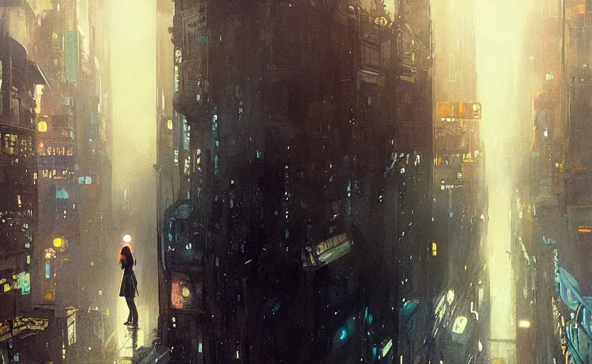 Image similar to 2 0 1 8 blade runner movie still girl look at the cityscape from roof perfect prtrait of young madison beer face fine realistic face pretty face neon puffy jacket blue futuristic sci - fi elegant by denis villeneuve tom anders zorn hans dragan bibin thoma greg rutkowski ismail inceoglu illustrated sand storm alphonse mucha