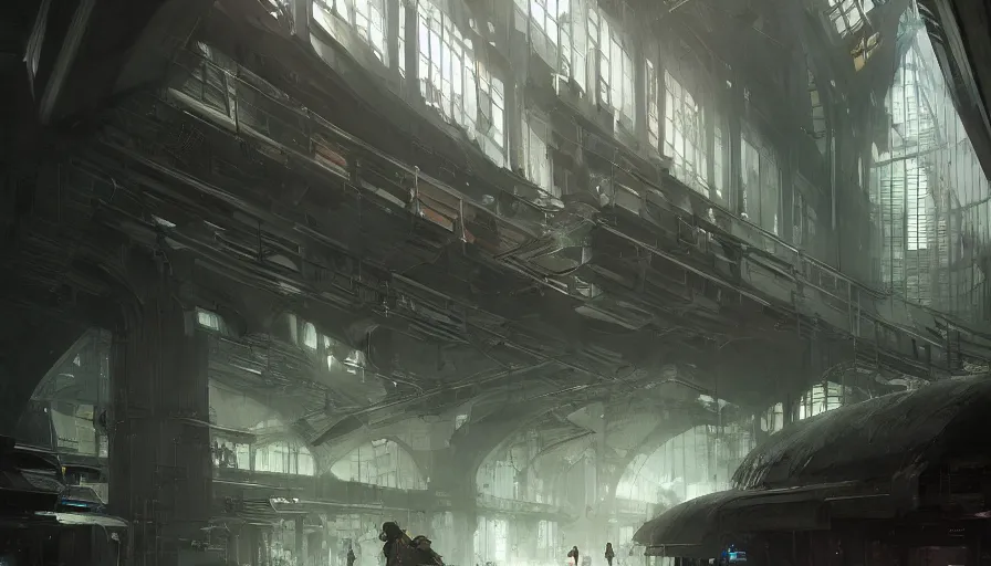 Image similar to lodon metro in year 3 0 2 2 interior, light, shadows, reflections, epic composition, intricate, elegant, volumetric lighting, digital painting, highly detailed, artstation, sharp focus, illustration, concept art, ruan jia, steve mccurry