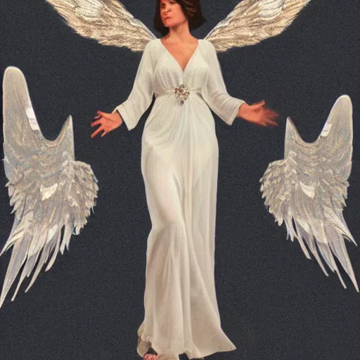 Image similar to photo of an angel with crystal wings
