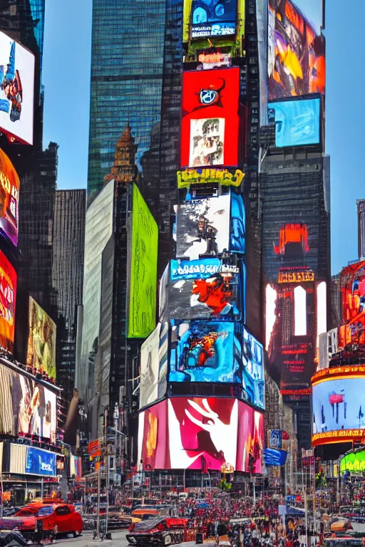 Image similar to Times Square in the style of World of Warcraft