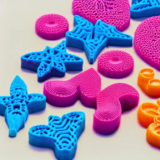 Image similar to delicious 3d printed candy sugars making fractal patterns out of printed sugar