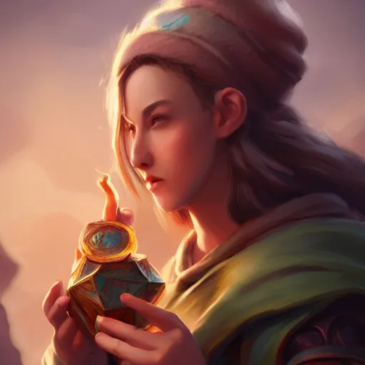 Prompt: mage smoking pipe, female, glacier landscape, D&D, fantasy, intricate, elegant, highly detailed, digital painting, artstation, octane render, concept art, matte, sharp focus, illustration, hearthstone, art by leonardo da vinco