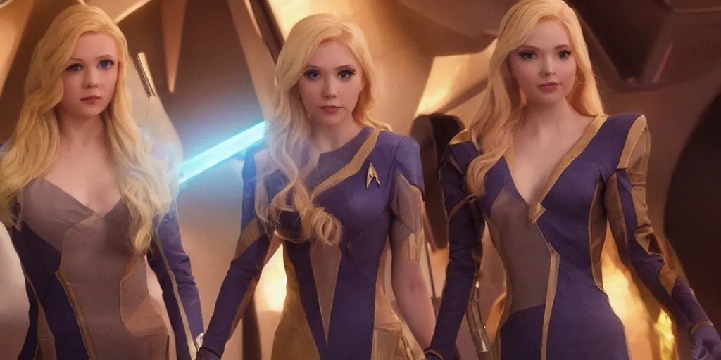 Image similar to lux from league of legends is the captain of the starship enterprise in the new star trek movie, vfx