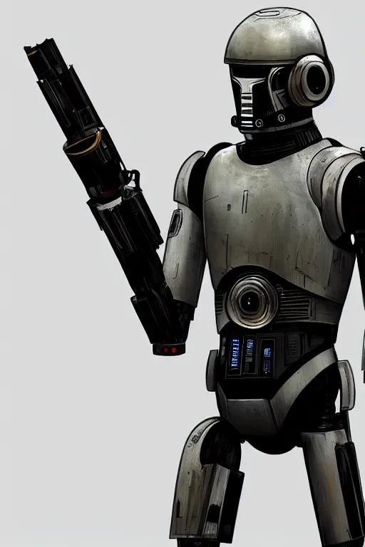 Image similar to star wars k 2 so redesign, highly detailed, digital painting, trending on artstation, concept art, illustration