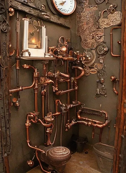 steampunk bathroom