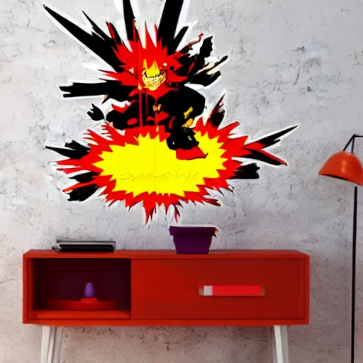 Image similar to die cut sticker, goku, gatling attack by luffy, splatter paint