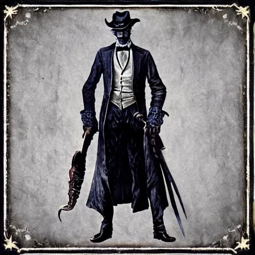 Image similar to abe lincoln. from software. bloodborne