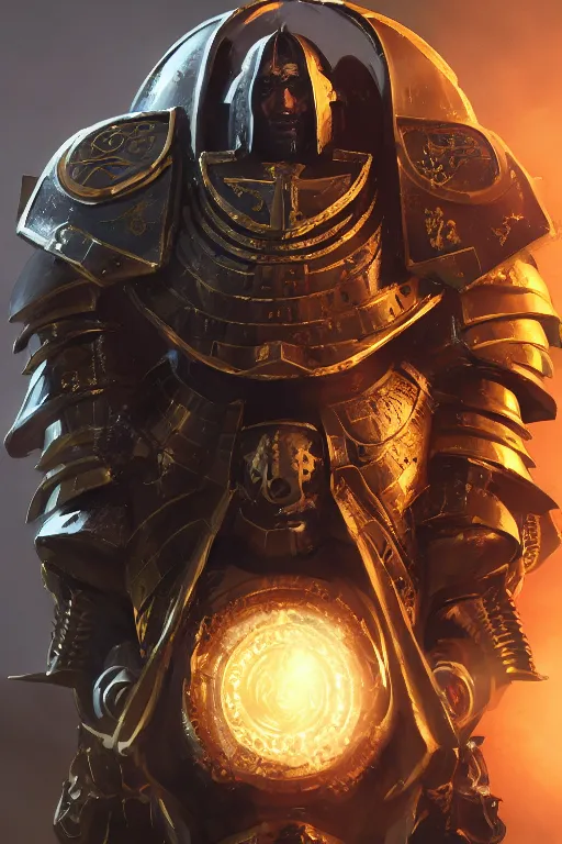 Image similar to armor portrait heros warhammer 4 0 k horus heresy fanart - the primarchs emperor by johannes helgeson animated with vfx concept artist & illustrator global illumination ray tracing hdr fanart arstation zbrush central hardmesh 8 k octane renderer comics stylized