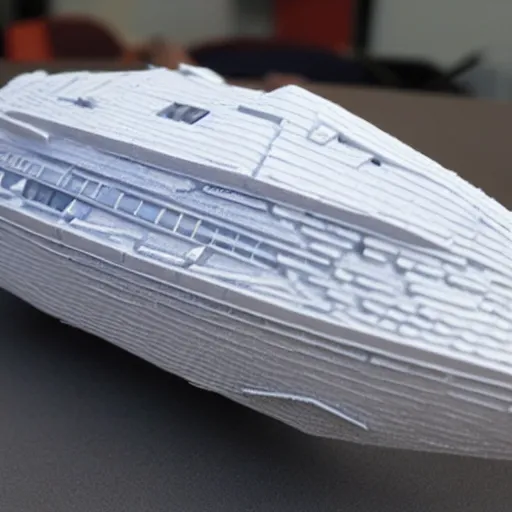 Image similar to a 3d printed space ship