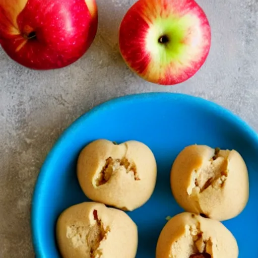 Image similar to apple fruit completely made out of cookie dough