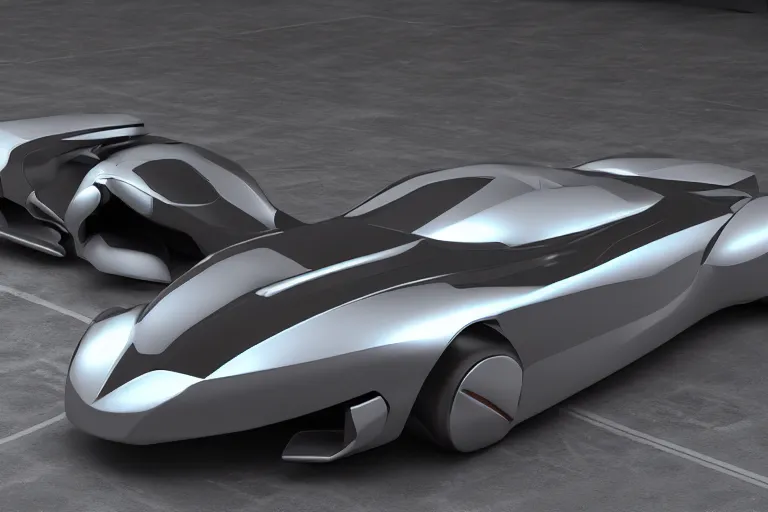 Prompt: futuristic car concept, showroom, artstation, beautiful, 3d render