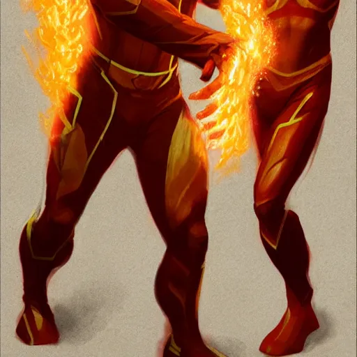 Prompt: the human torch was denied a bank loan, highly detailed, art by greg rutkowski,