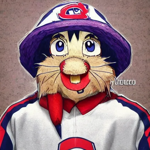 Image similar to anime Portrait of Youppi the Habs Montreal Canadiens Mascot as a very cute powerful and friendly pokemon, highly detailed anime, high evolution, 1990s, legendary, smooth, sharp focus, dynamic lighting, intricate, trending on ArtStation, illustration pokemon, art by WLOP